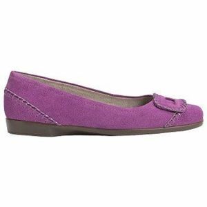 Purple suede Aerosole flats